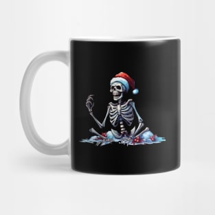 skeleton Santa Claus Mug